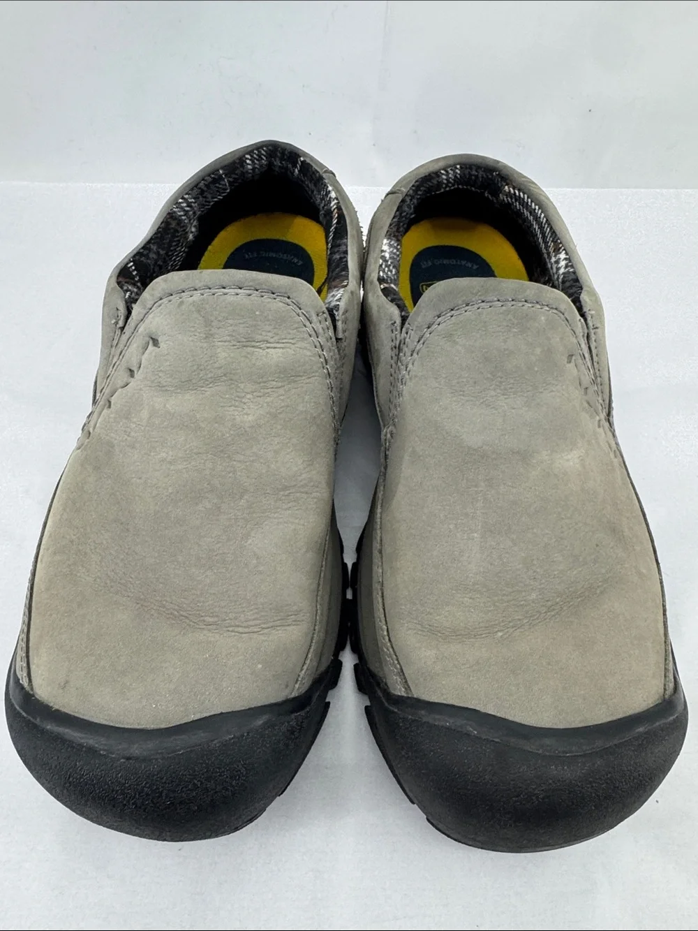 Keen Womens Kaci III Gray Leather Flannel Low-top Slip-on Shoes Loafers, sz 11 - Picture 2 of 15